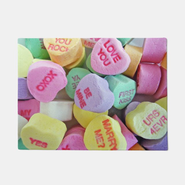 Candy Hearts Doormat (Front)