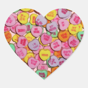 Candy Hearts Heart Sticker