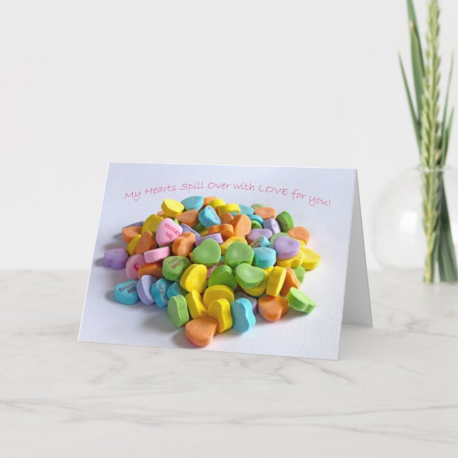 Candy Hearts Holiday Card (Front)