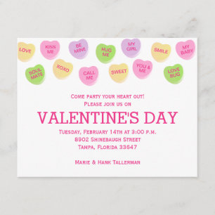 Candy Hearts Invitation