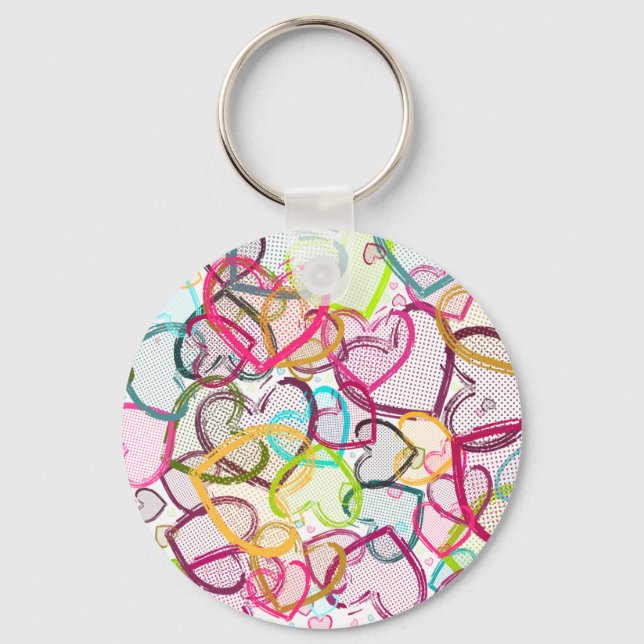 Candy Hearts Key Ring (Front)