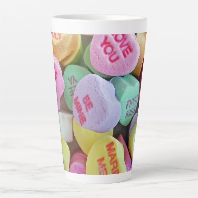 Candy Hearts Latte Mug (Front)
