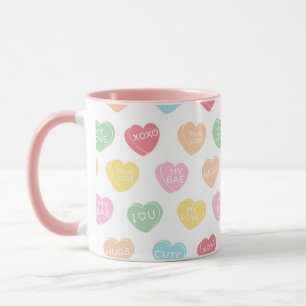 Candy hearts mug