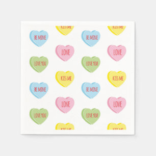 Candy Hearts Paper Napkin