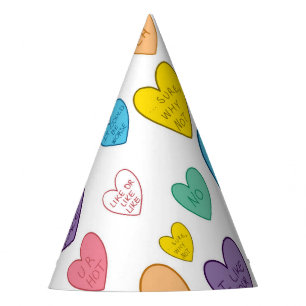Candy Hearts Party Hat