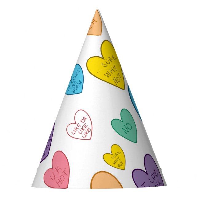 Candy Hearts Party Hat (Front)