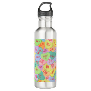 Candy Hearts Pattern - SFW 710 Ml Water Bottle