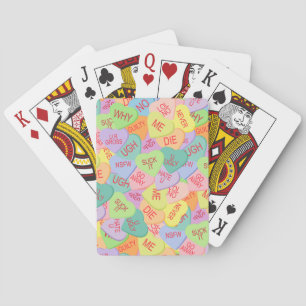 Candy Hearts Pattern - SFW Playing Cards
