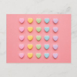 Candy Hearts Portrait Postcard