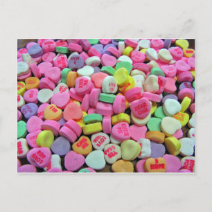 Candy Hearts Postcard