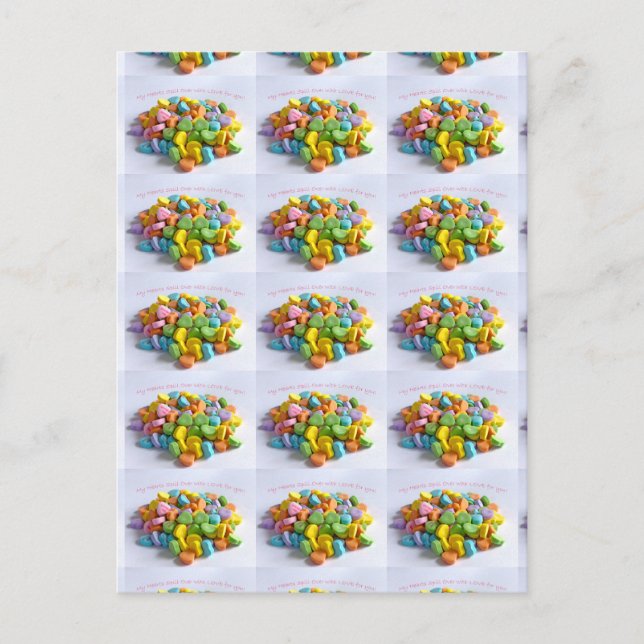 Candy Hearts Postcard (Front)
