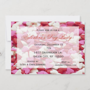 Candy Hearts Sweets Valentine's Day Party Invitation