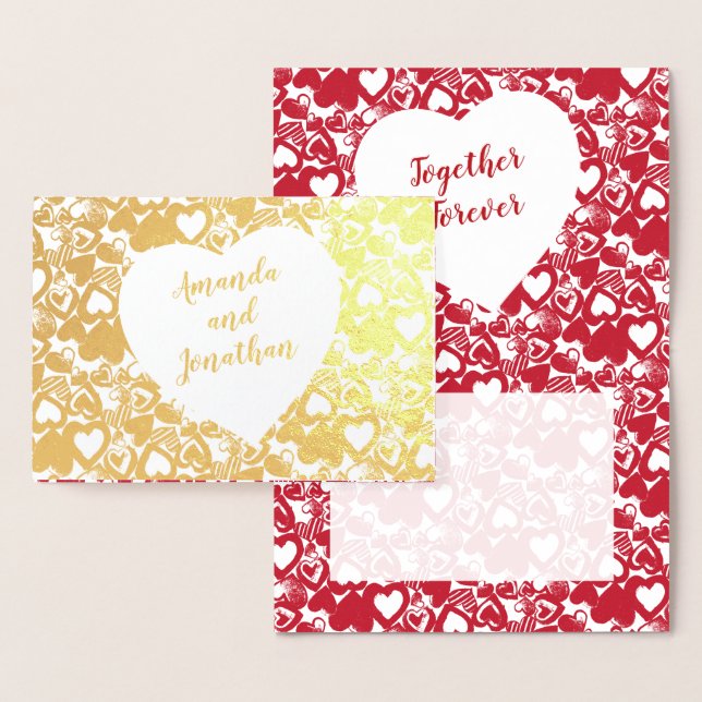Candy Hearts Together Forever Anniversary Foil Card (Display)