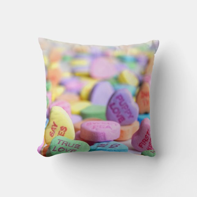 Candy Hearts Valentine Cushion (Front)