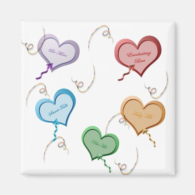 Candy Hearts Valentine Magnet (Front)