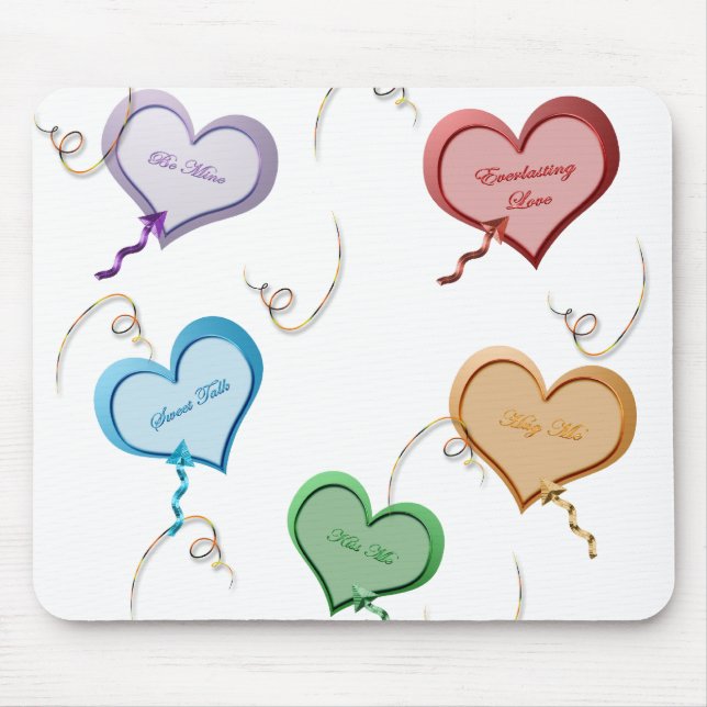 Candy Hearts Valentine Mousepad (Front)