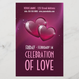 Candy Hearts Valentine's Day Party Flyer