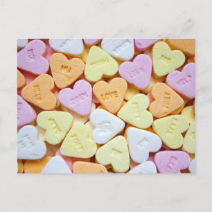 Candy Hearts Valentine's Day Postcard