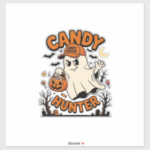 Candy Hunter Halloween Ghost Pumpkin Bucket_1