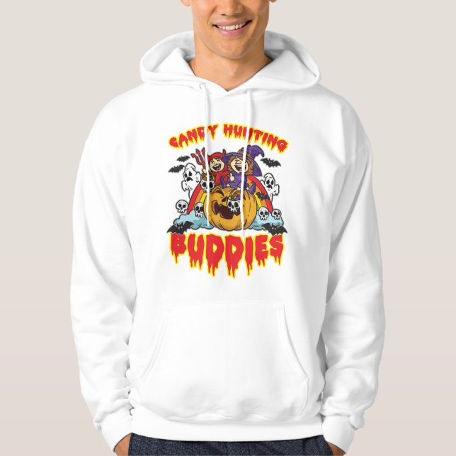 Candy Hunting Buddies Halloween Twin Costume Hoodie (Front)