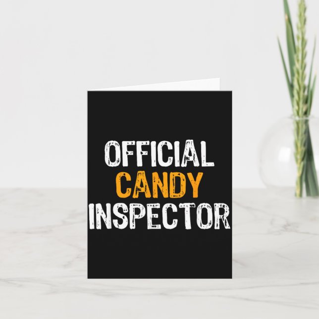 Candy Inspector Halloween Funny Card (Front)