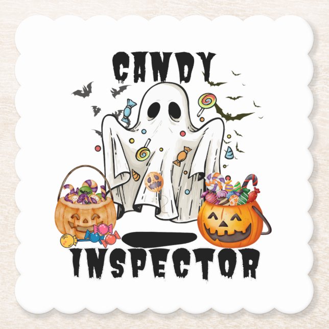 Candy Inspector.w Paper Coaster (Front)
