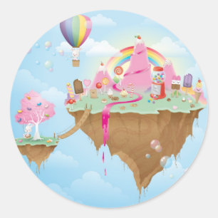 Candy Island Classic Round Sticker