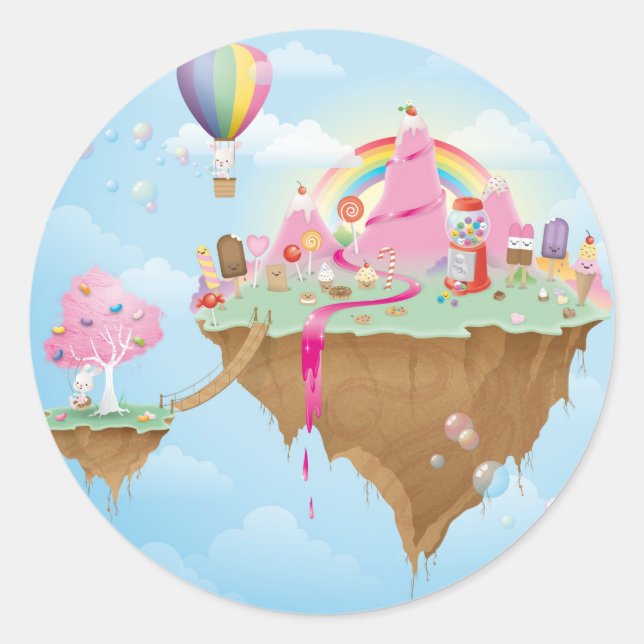 Candy Island Classic Round Sticker (Front)