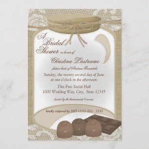 Candy Jar and Chocolates Bridal Shower Invitation