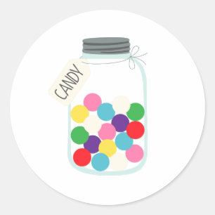 Candy Jar Classic Round Sticker