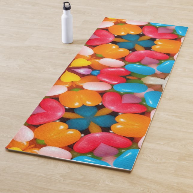 Candy Jelly Beans Turquoise Yoga Mat (In Situ)