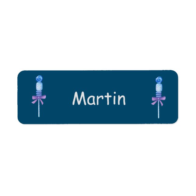 Candy kids name Label Return Address Label (Front)