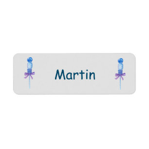 Candy kids name Label Return Address Label