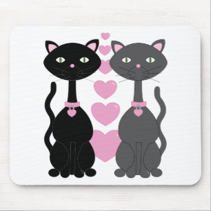 Candy Kitty in Love Mouse Pad
