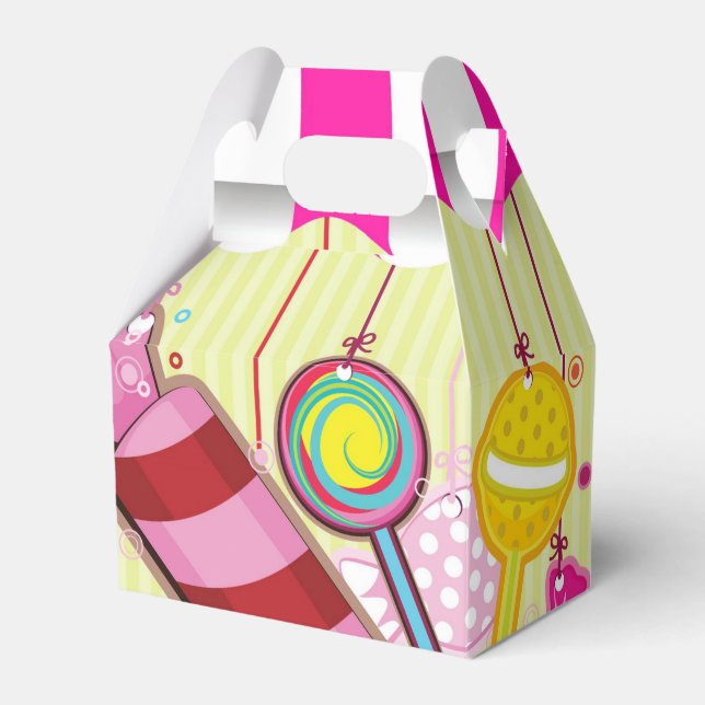 Candy land Birthday Party favour box (Front Side)