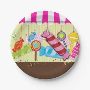 Candy land Birthday Party paper plates