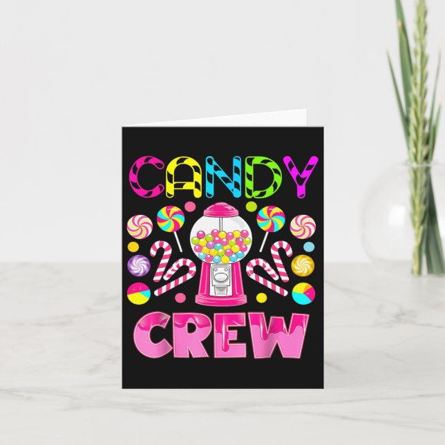 Candy Land Candy Crew Party Halloween Costumes  Card (Front)