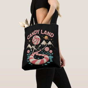 Candy Land Cane Xmas Christmas Family Holiday Tote Bag