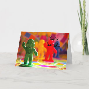 Candy Land Card Invitation