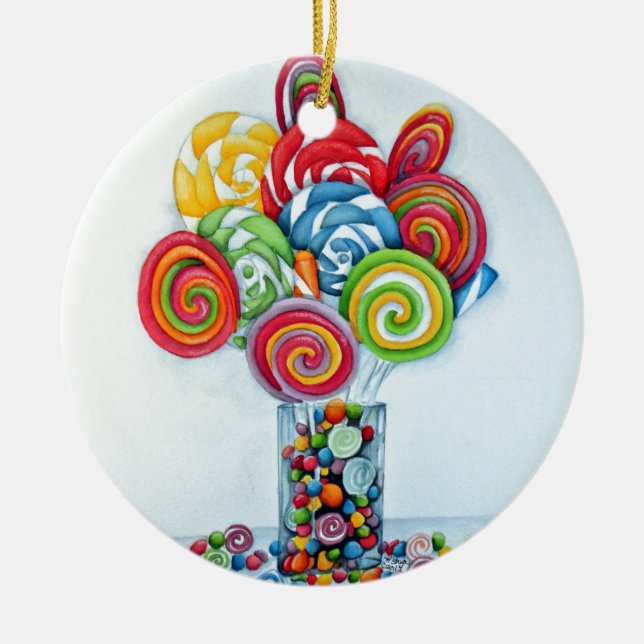 Candy land ceramic tree decoration (Front)