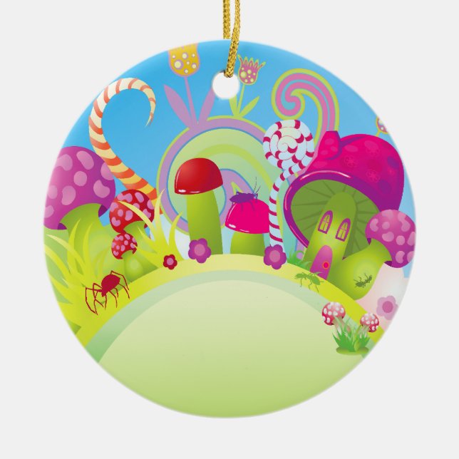 Candy Land fantasy Christmas Ornament (Front)