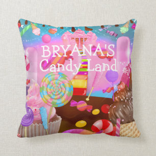 Candy Land Party Fantasy Sweets Personalised Cushion