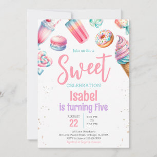 Candy Land Sweet Birthday Invitation