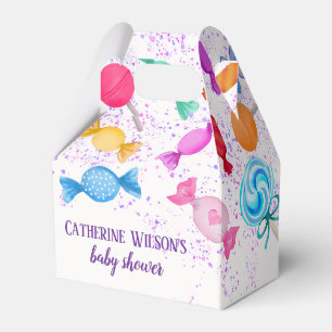 Candy Land Sweets Lollipops Rainfall Baby Shower Favour Box