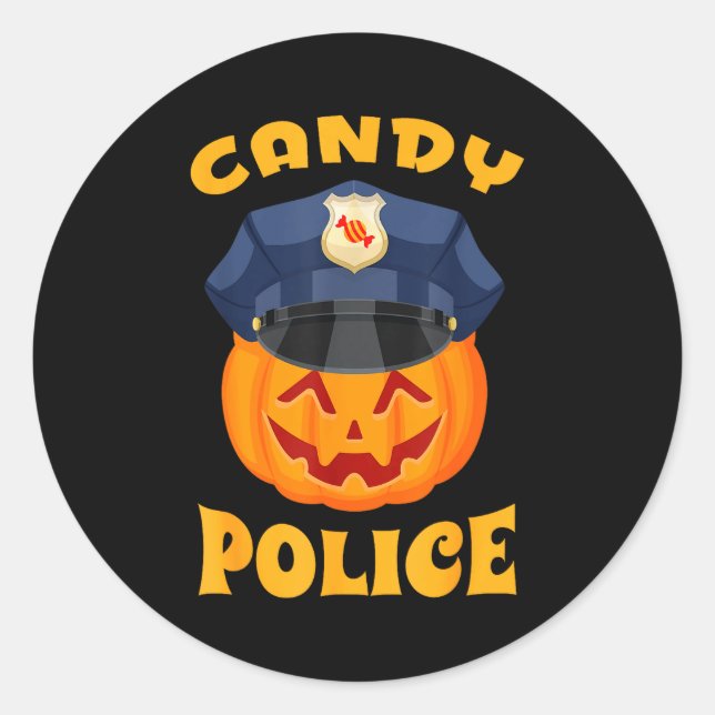 Candy Lice Halloween Party Trick Or Treat Security Classic Round Sticker (Front)