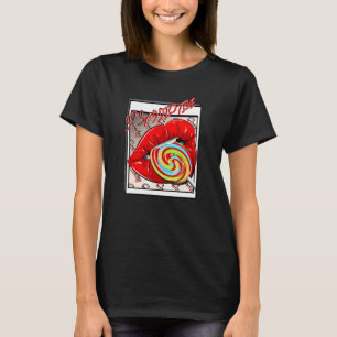 Candy Lips Lollipop Men Women Hip Hop Idea T-Shirt
