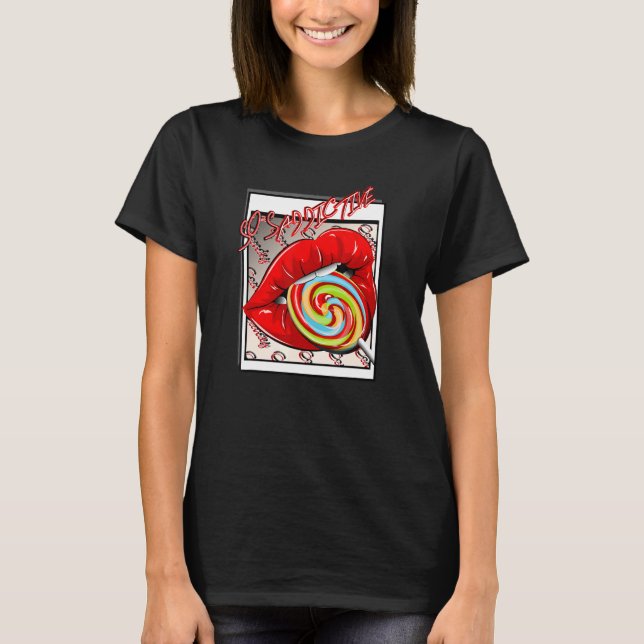 Candy Lips Lollipop Men Women Hip Hop  Idea T-Shirt (Front)