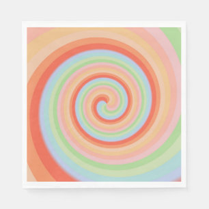  Candy Lollipop Colorful Rainbow  Napkin