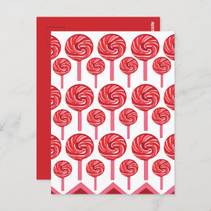 Candy Lollipop Sweet Candy Lollipop Party Postcard