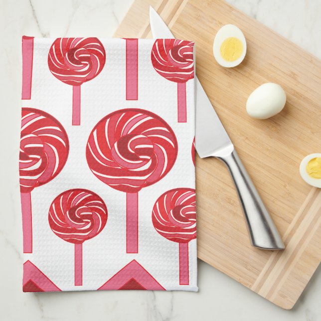 Candy Lollipop Sweet Candy Lollipop Tea Towel (Quarter Fold)
